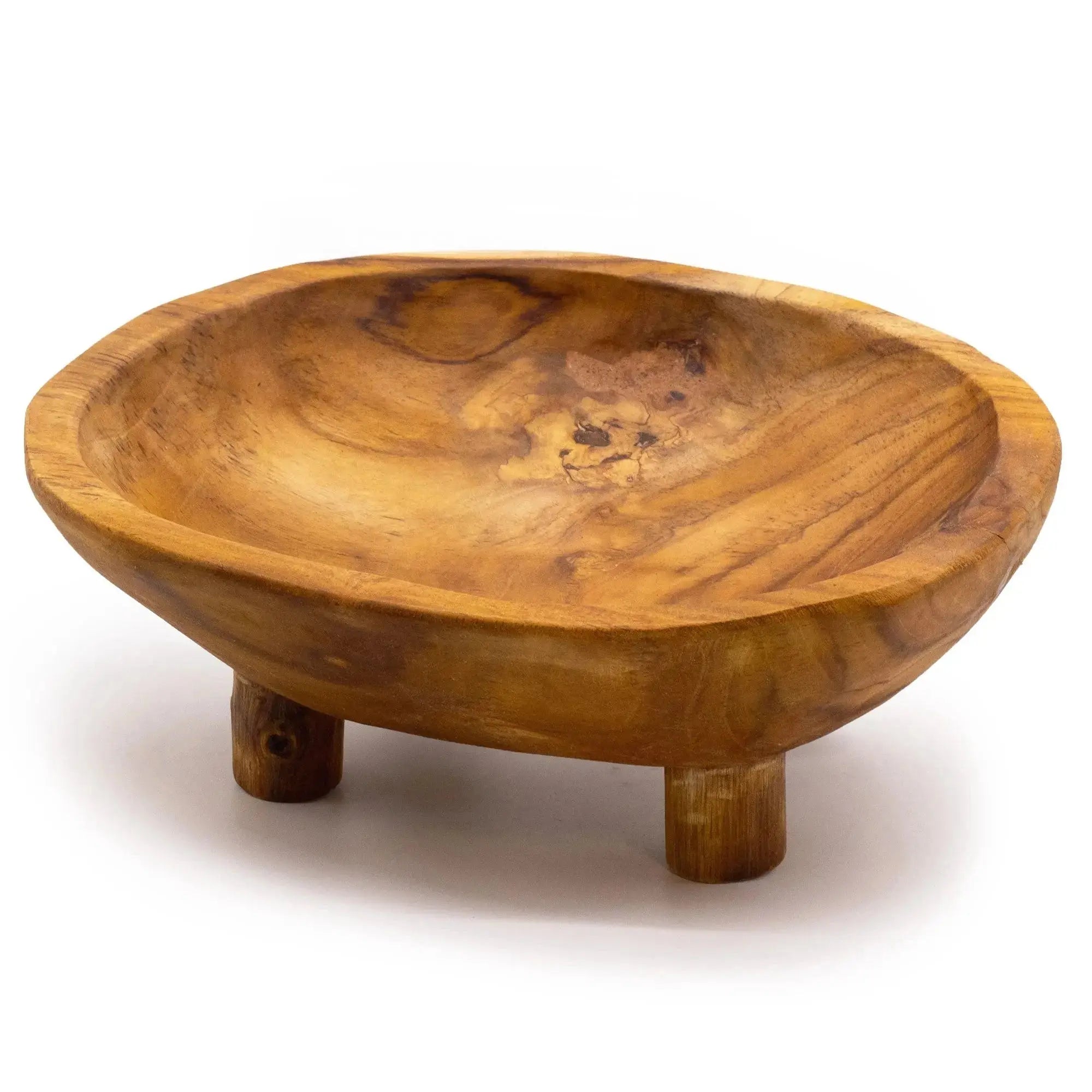Ciotola in Teak con piedini