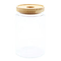 Contenitore in Vetro con Coperchio in Bamboo