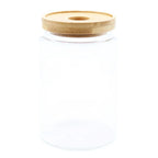 Contenitore in Vetro con Coperchio in Bamboo