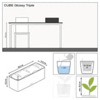 Cube Glossy Triple - Set completo - Lechuza - Planteon