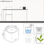 Lechuza Cube Glossy 16