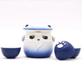Set Teiera Panda con Tre Tazzine – Ceramica con Infusore e Custodia