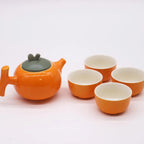 Set Teiera “Arancia” con 4 tazze – Ceramica decorativa - Planteon