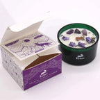 Candela Crystal Magic – Hop Hare con Pietre e Fiori Secchi - Planteon