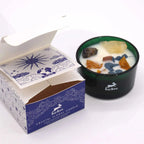 Candela Crystal Magic – Hop Hare con Pietre e Fiori Secchi - Planteon