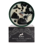 Candela Crystal Magic – Hop Hare con Pietre e Fiori Secchi - Planteon