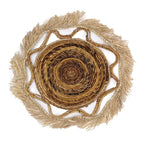 Set di 6 Wall Art Naturali in Rattan ed Erba Marina – Forme Geometriche Circolari - Planteon