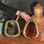 Set di 3 Specchi a Ciottolo – Cornice in Legno