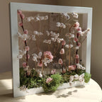 quadro fiori secchi rosa 2