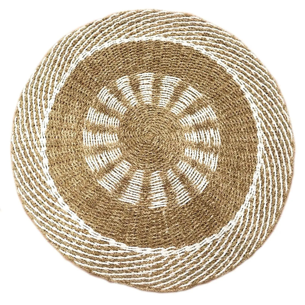 tappeto bianco naturale boho