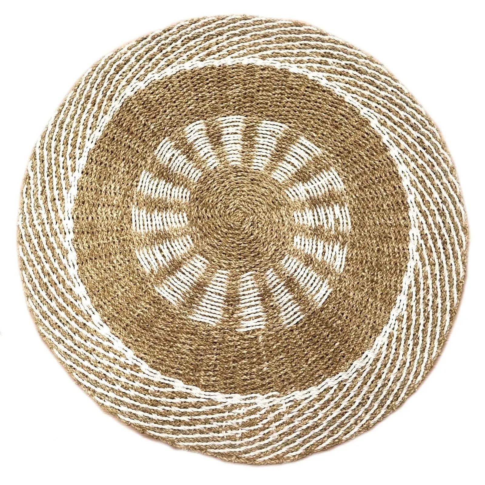 tappeto bianco naturale boho