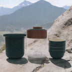 Set Teiera da Viaggio Travel Mountain – Quattro Tazzine con Custodia - Planteon