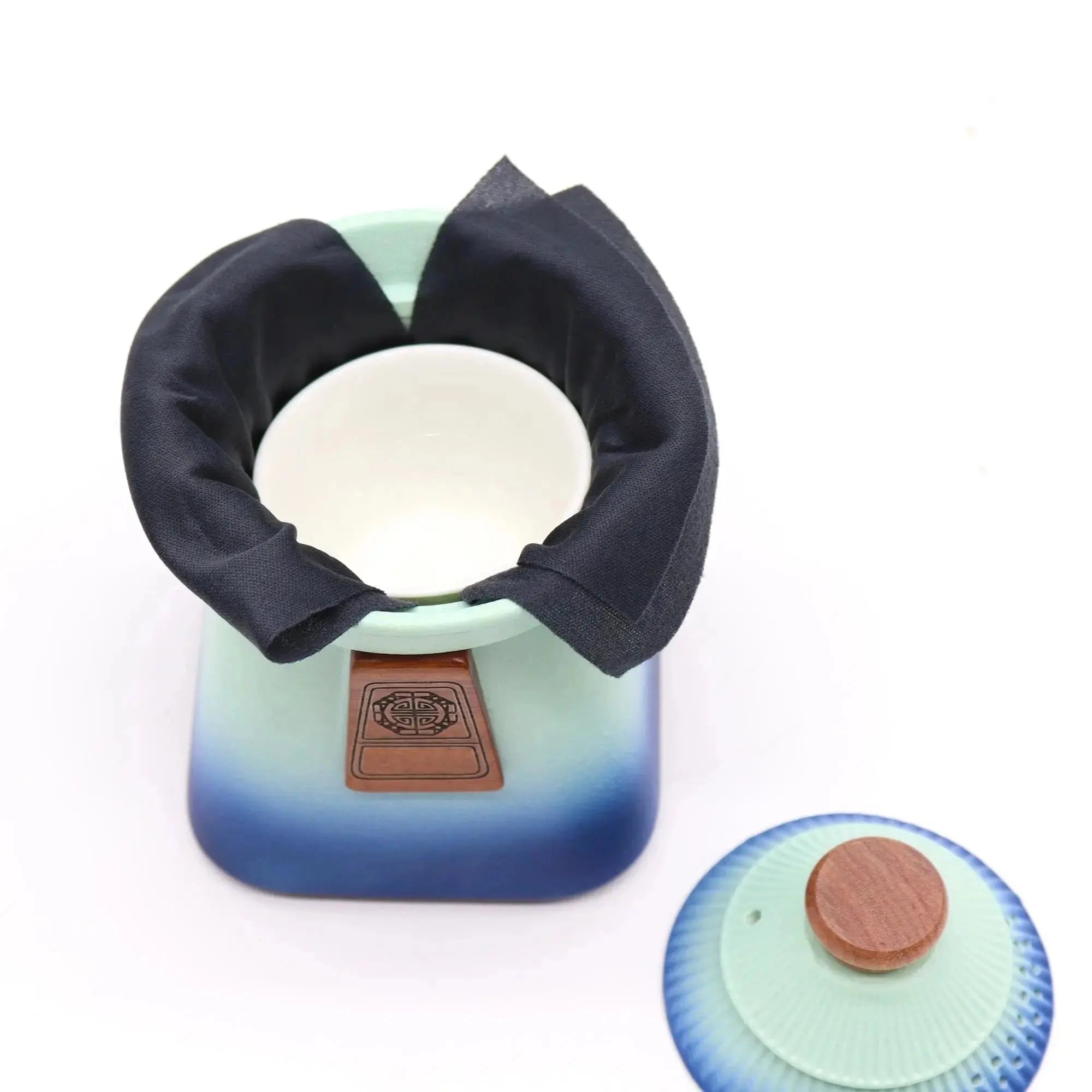 Set Teiera con Tre Tazzine “Temple Teapot” – Ceramica Giapponese con custodia - Planteon
