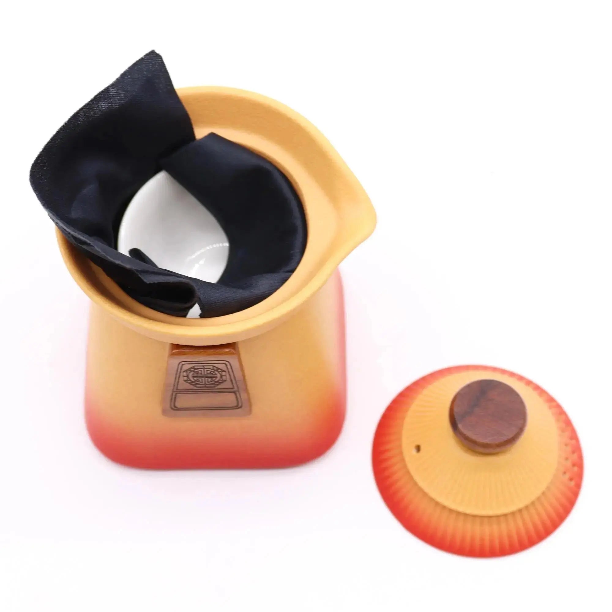 Set Teiera con Tre Tazzine “Temple Teapot” – Ceramica Giapponese con custodia - Planteon