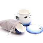 Set Teiera Panda con Tre Tazzine – Ceramica con Infusore e Custodia