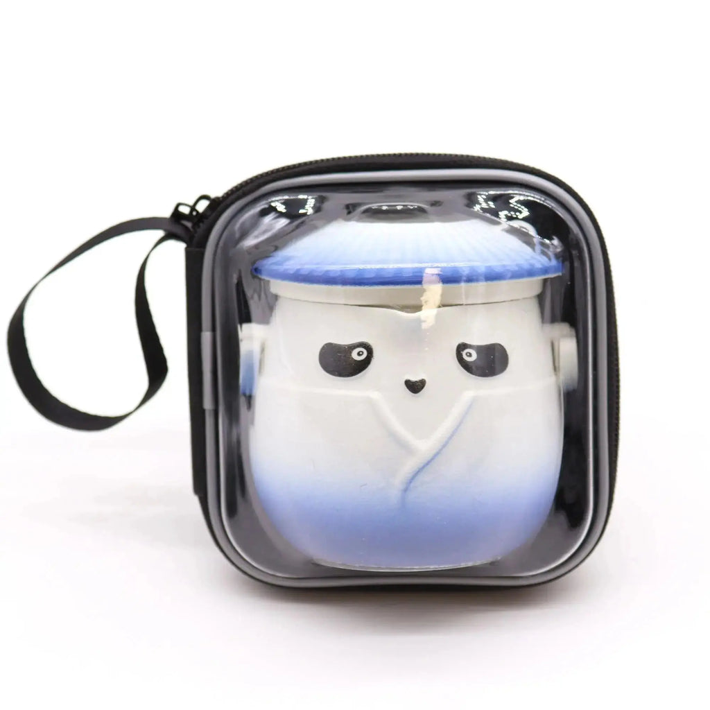 Set Teiera Panda con Tre Tazzine – Ceramica con Infusore e Custodia - Planteon