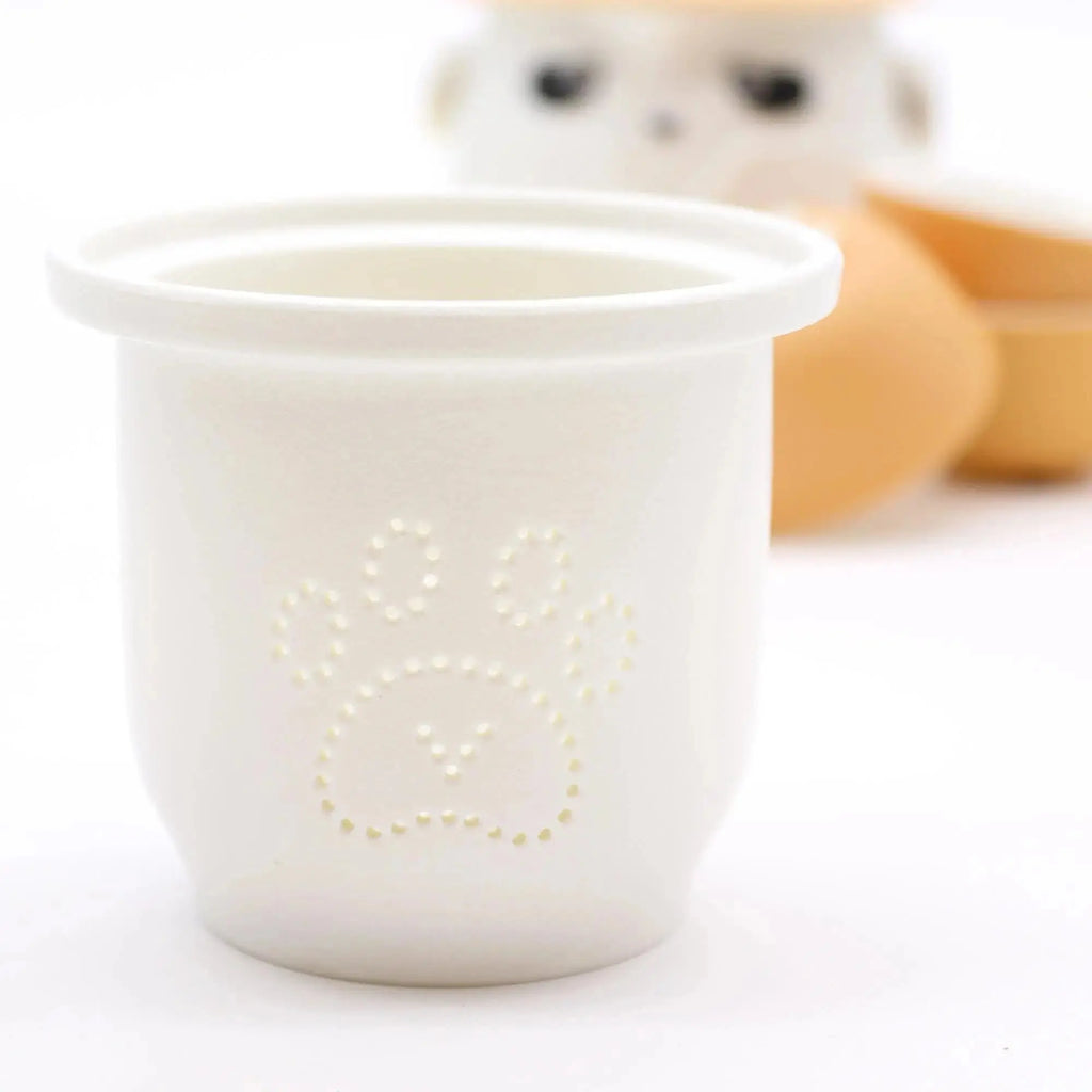 Set Teiera Panda con Tre Tazzine – Ceramica con Infusore e Custodia - Planteon